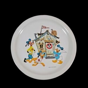 Vintage Mickey Mouse Club Melamine 9" Round Plate